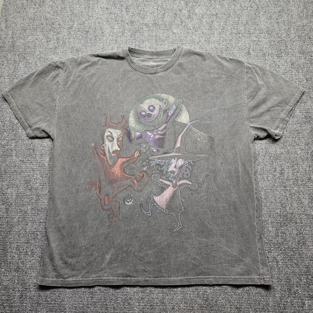 Goat Crew Nightmare Before Christmas Oogie Boogie Graphic T-Shirt XL Gray